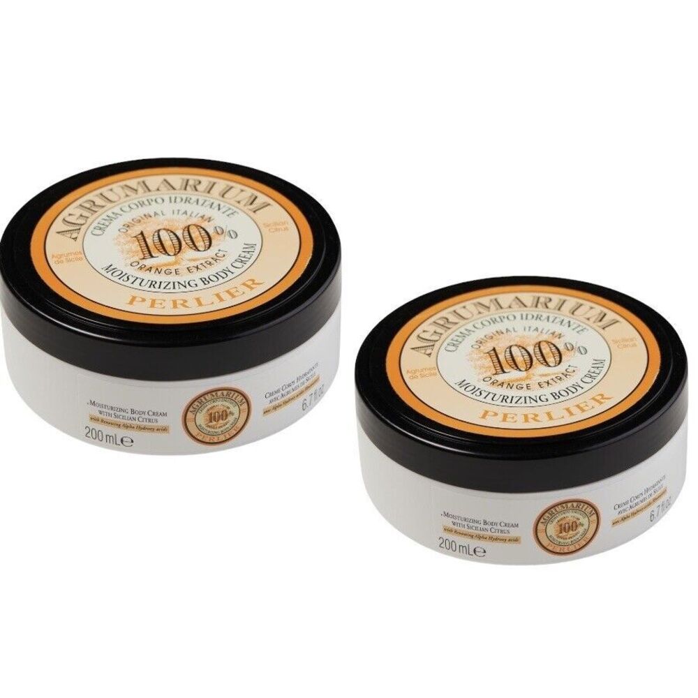 2- Perlier Agrumarium Crema Corpo Idratante Orange Extract Body Cream 6.7 oz ea